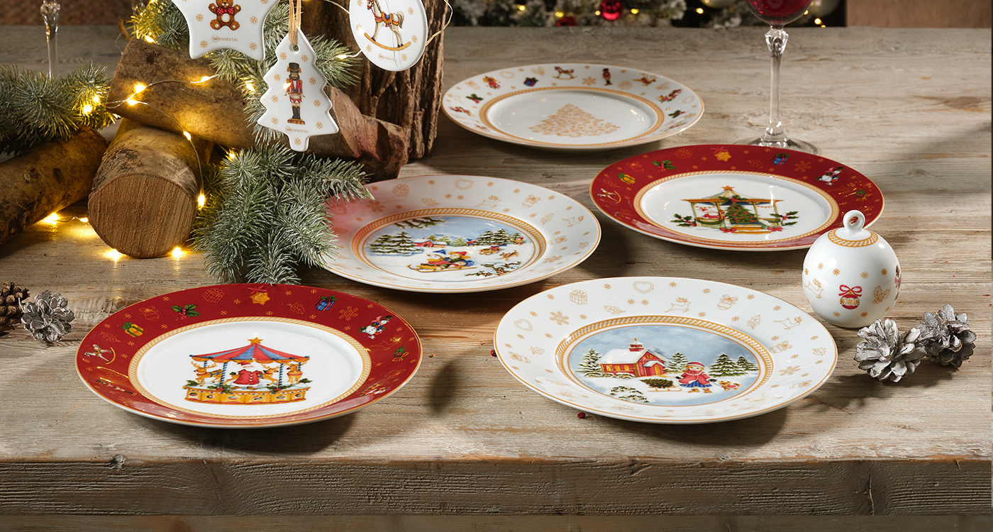 Zuccheriera In Porcellana Winter Gift - Natale: Design Moderno, Adatta A Lavastoviglie E Microonde